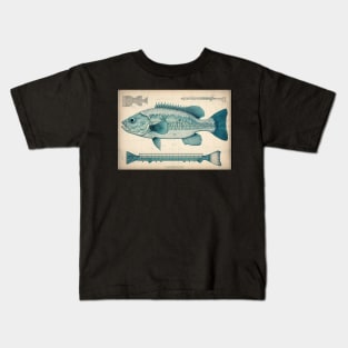 Largemouth Bass Fish Print Kids T-Shirt